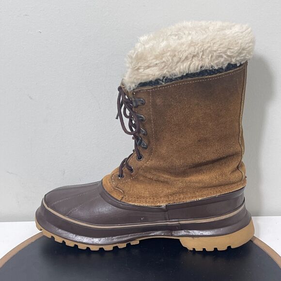 VTG SOREL Made Canada Power Kaufman Caribou Rubber Snow‎ Winter Boots Men Size 7 - Picture 6 of 11